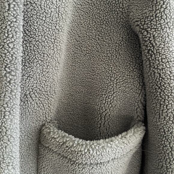 Rebecca Minkoff Sage Green Collared Snappedlong Sleeve Sherpa Fleece Size L - Picture 5 of 5